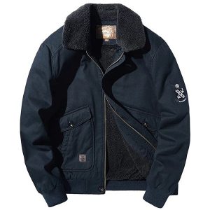 Blouson aviateur bleu marine