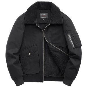 Blouson aviateur fourré homme