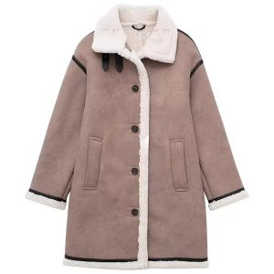 Blouson aviateur long femme