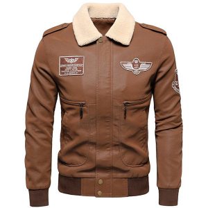 Blouson aviateur marron