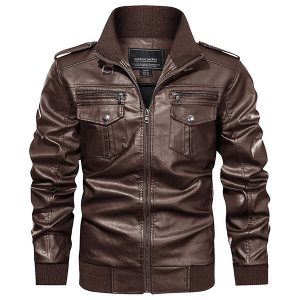 Blouson aviateur marron homme