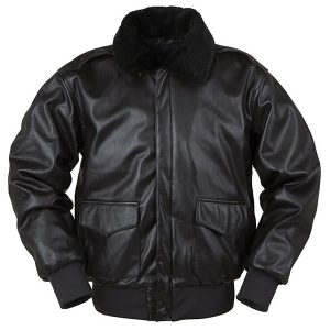 Blouson aviateur noir cuir homme