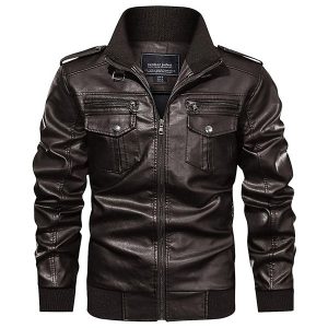 Blouson aviateur simili cuir homme