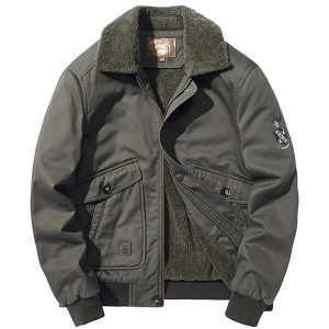 Blouson aviateur vert