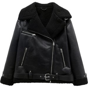 Blouson bombardier noir femme