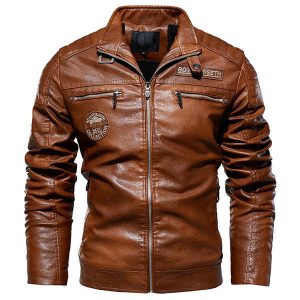 Blouson moto style aviateur