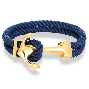 Bracelet ancre homme or