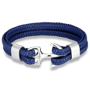 Bracelet ancre marine homme argent