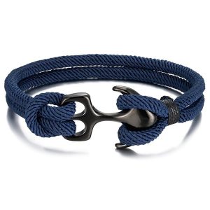 Bracelet ancre marine homme