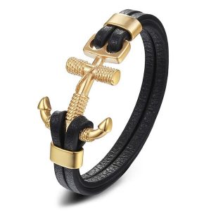 Bracelet avec ancre homme