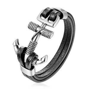 Bracelet homme ancre bateau