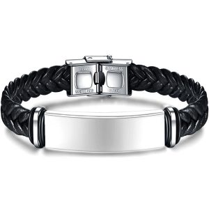 Bracelet homme plaque militaire