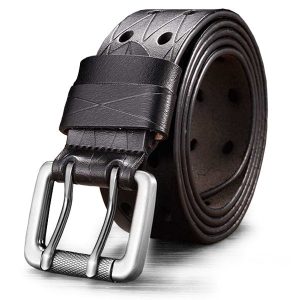 Ceinture militaire cuir noir