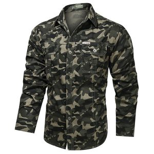 Chemise camouflage militaire homme