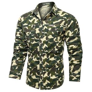 Chemise treillis militaire homme