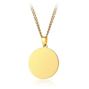 Collier plaque ronde