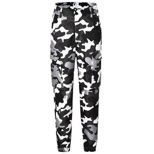 Pantalon camouflage blanc femme