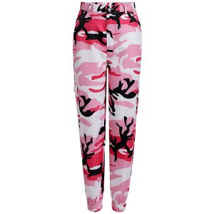 Pantalon camouflage femme rose