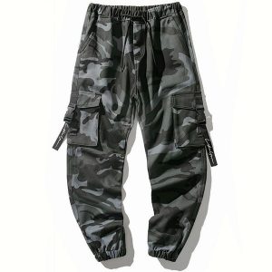 Pantalon camouflage gris homme