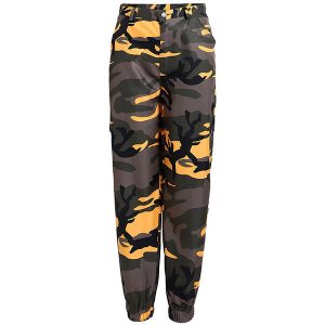 Pantalon camouflage jaune femme