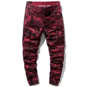 Pantalon camouflage rouge homme