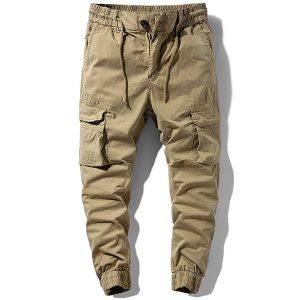 Pantalon cargo beige homme