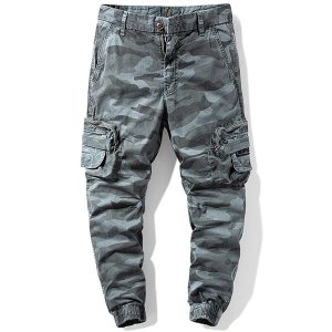 Pantalon cargo camouflage gris homme