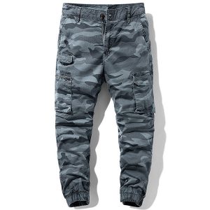 Pantalon cargo gris homme