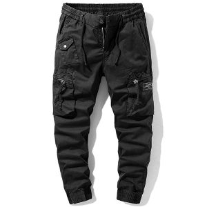 Pantalon cargo léger noir