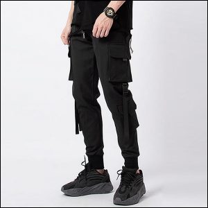 Pantalon cargo militaire noir