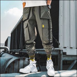 Pantalon cargo vert homme