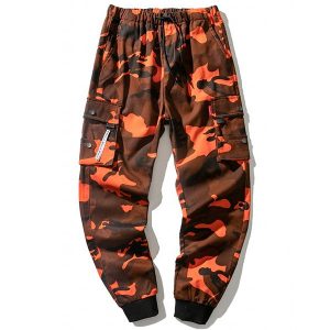 Pantalon militaire orange homme