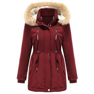 Parka femme militaire avec fourrure