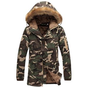 Parka militaire camouflage homme