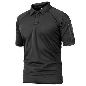 Polo noir militaire