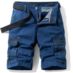 Short cargo bleu