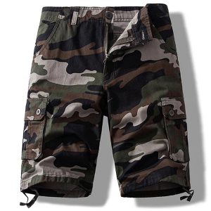 Short cargo camouflage homme