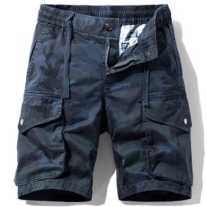 Short cargo homme bleu