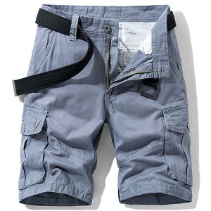 Short cargo homme gris