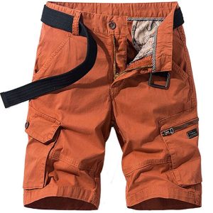 Short cargo homme orange