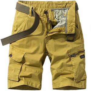 Short cargo homme tissu