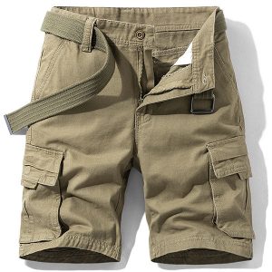 Short cargo kaki homme