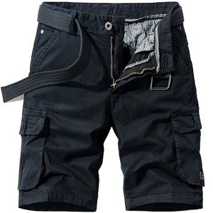 Short cargo noir homme