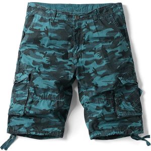 Short militaire bleu