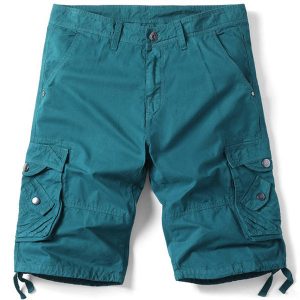 Short militaire bleu homme