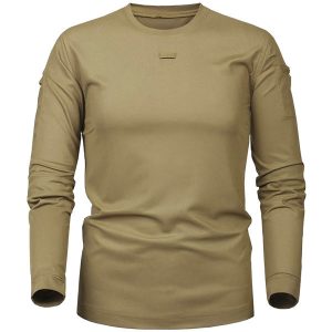 T-shirt militaire kaki manche longue homme