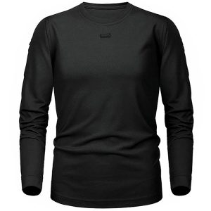 T-shirt militaire noir manche longue homme