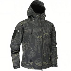 Veste camouflage noir homme